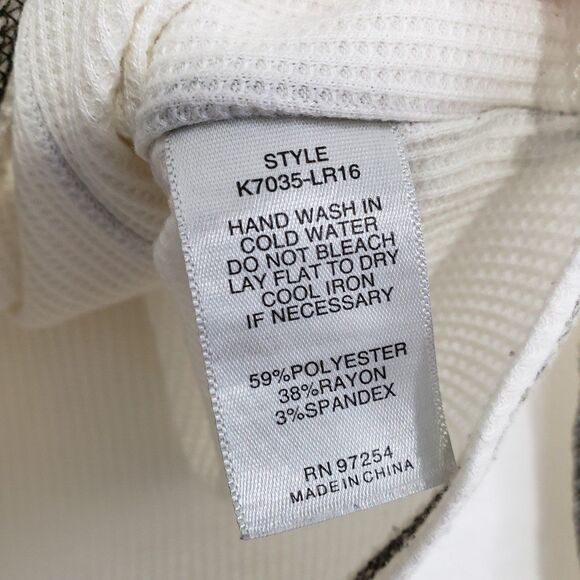 Mixed Threads Los Angeles Women's Scoop Neck Exposed Stitching Blouse, Size Med. - Picture 4 of 8